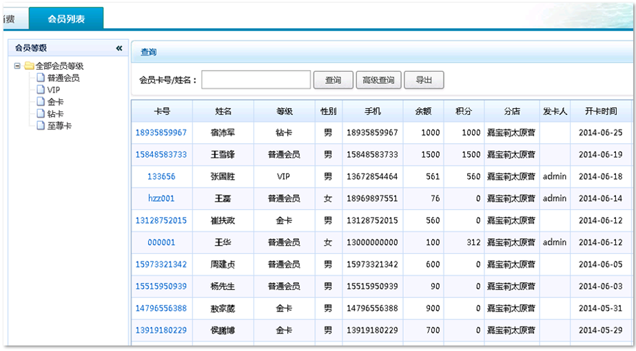 母嬰店會員管理系統軟件